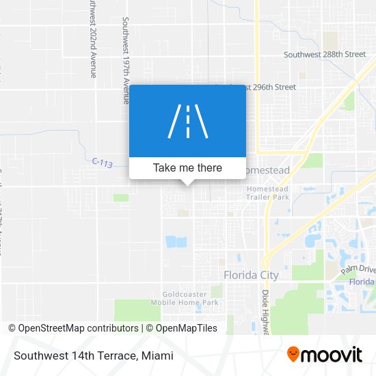 Southwest 14th Terrace map