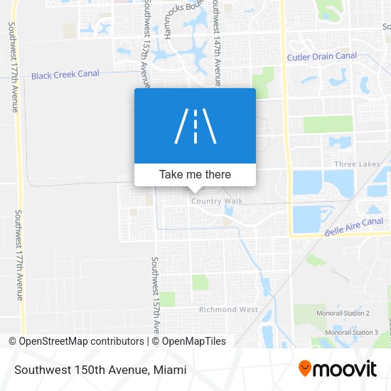 Southwest 150th Avenue map