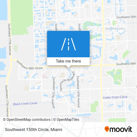 Southwest 150th Circle map
