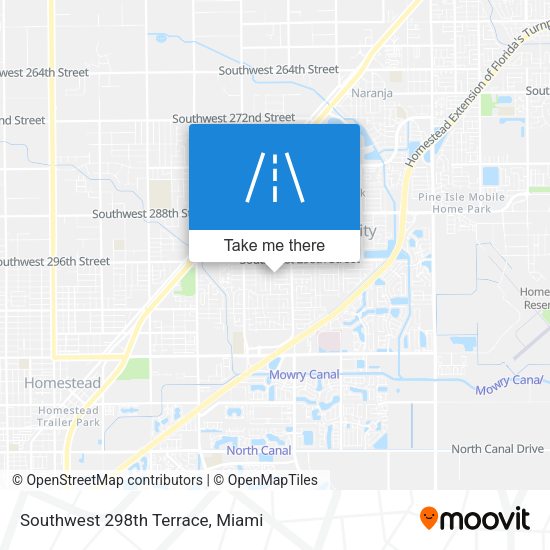 Southwest 298th Terrace map