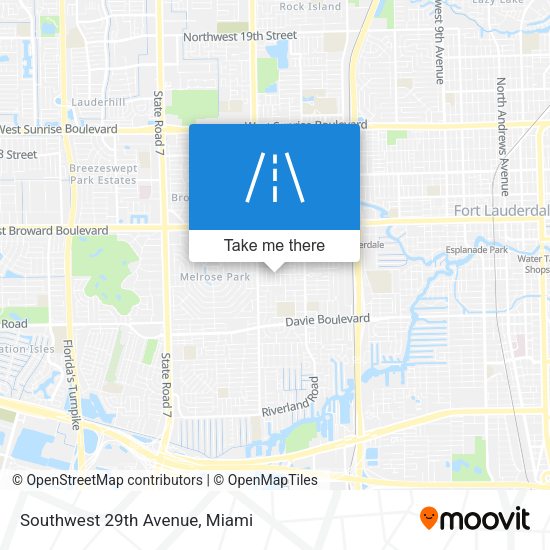 Southwest 29th Avenue map