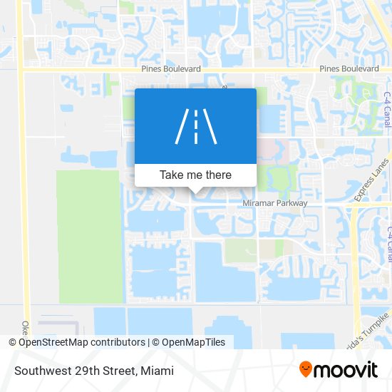 Southwest 29th Street map