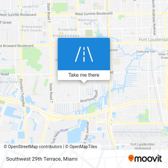 Southwest 29th Terrace map