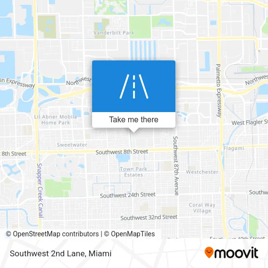 Southwest 2nd Lane map