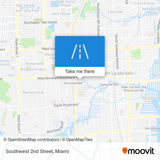 Mapa de Southwest 2nd Street
