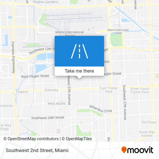 Mapa de Southwest 2nd Street