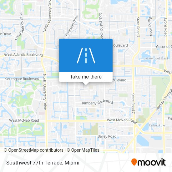 Mapa de Southwest 77th Terrace