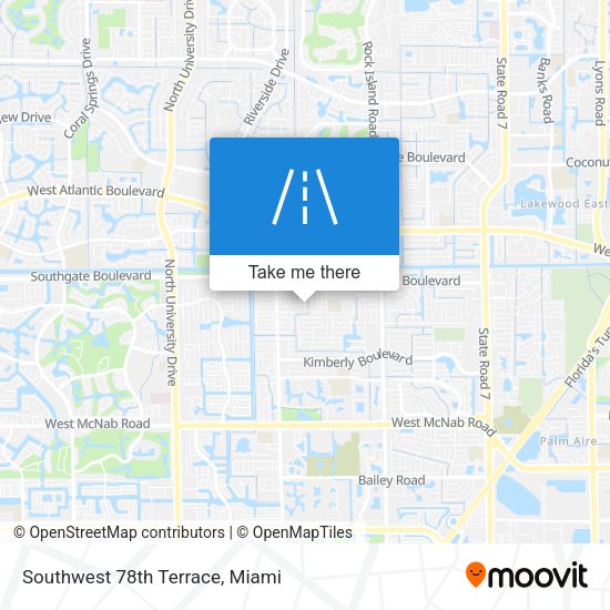 Southwest 78th Terrace map