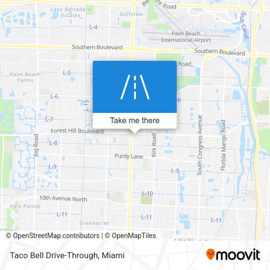 Taco Bell Drive-Through map
