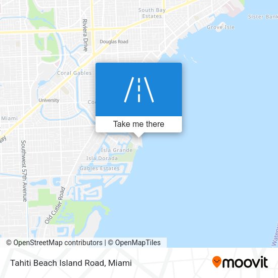 Tahiti Beach Island Road map