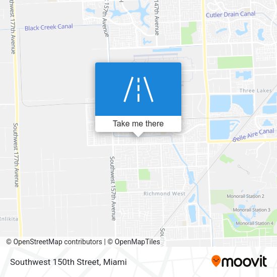 Southwest 150th Street map
