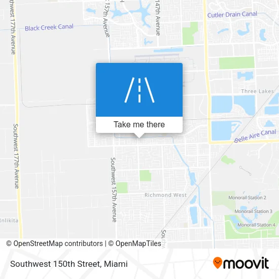 Southwest 150th Street map