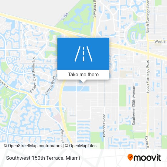 Southwest 150th Terrace map