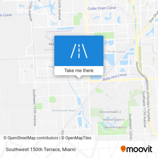 Southwest 150th Terrace map