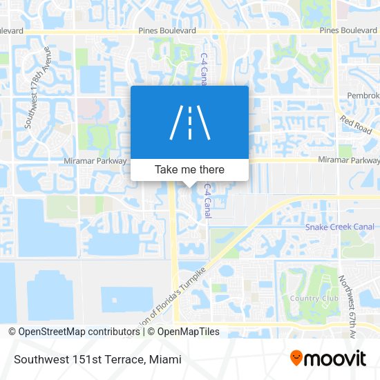 Mapa de Southwest 151st Terrace