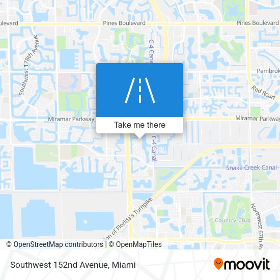 Mapa de Southwest 152nd Avenue