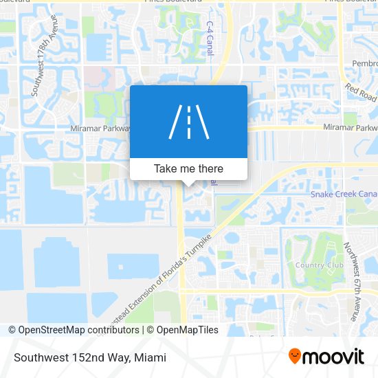 Southwest 152nd Way map