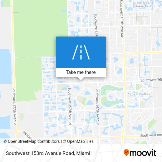 Southwest 153rd Avenue Road map