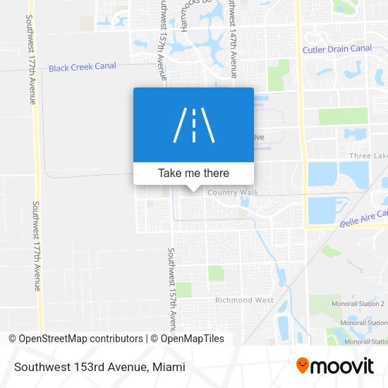 Mapa de Southwest 153rd Avenue