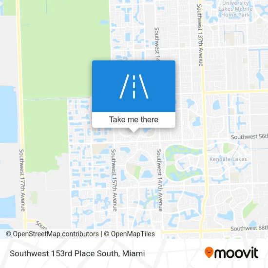 Southwest 153rd Place South map