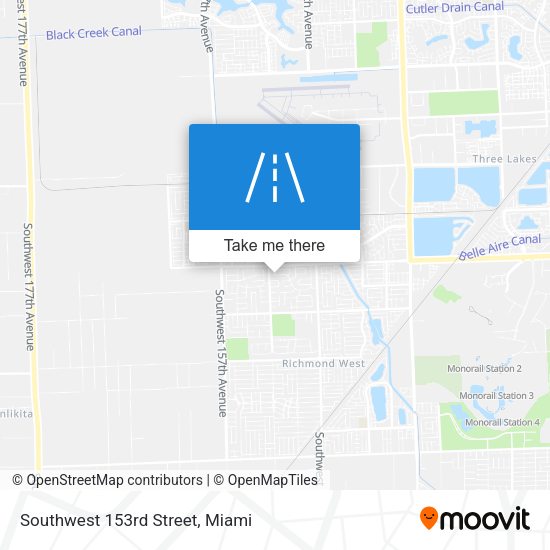 Southwest 153rd Street map