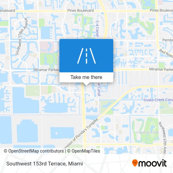 Mapa de Southwest 153rd Terrace