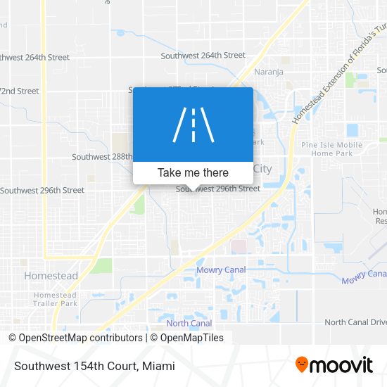 Southwest 154th Court map