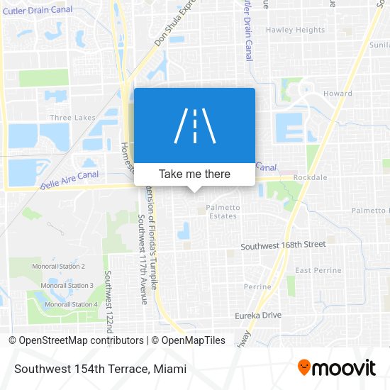 Southwest 154th Terrace map