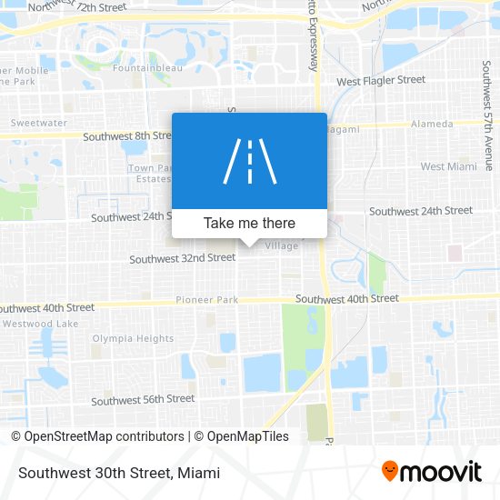 Southwest 30th Street map