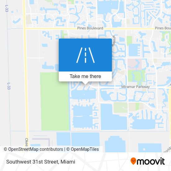 Southwest 31st Street map