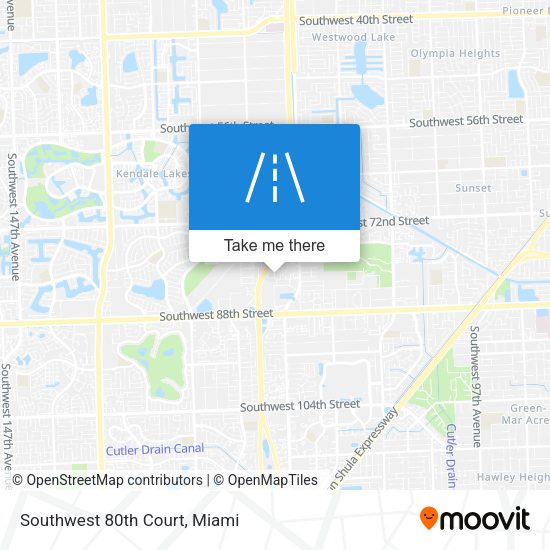 Mapa de Southwest 80th Court