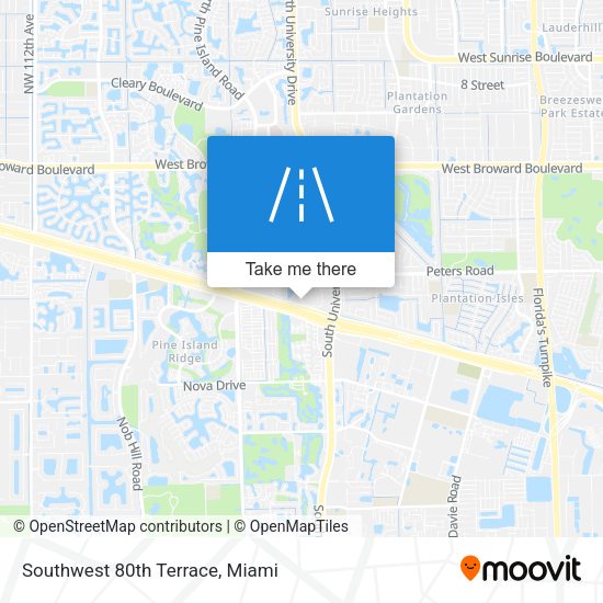 Southwest 80th Terrace map