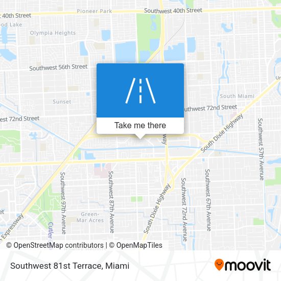 Southwest 81st Terrace map