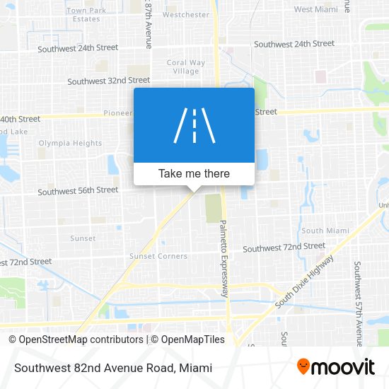 Southwest 82nd Avenue Road map
