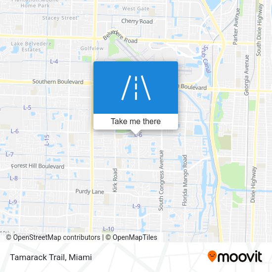 Tamarack Trail map