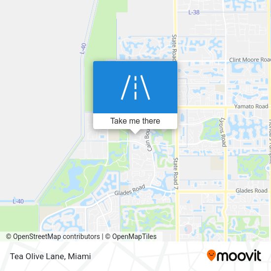 Mapa de Tea Olive Lane