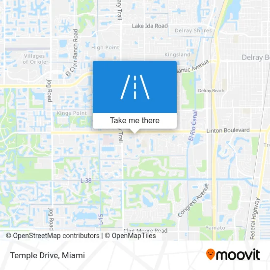 Temple Drive map