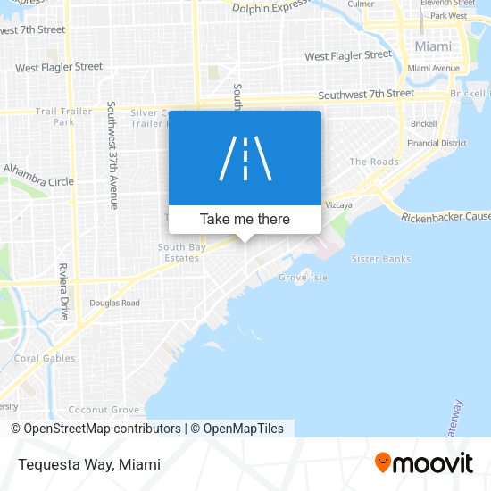 Tequesta Way map