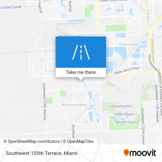 Southwest 155th Terrace map