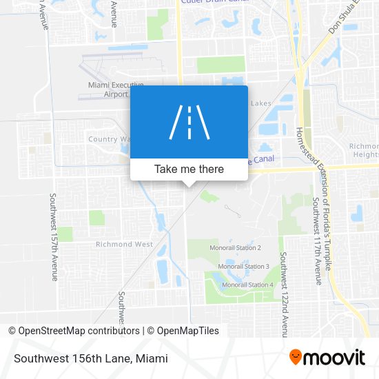 Southwest 156th Lane map