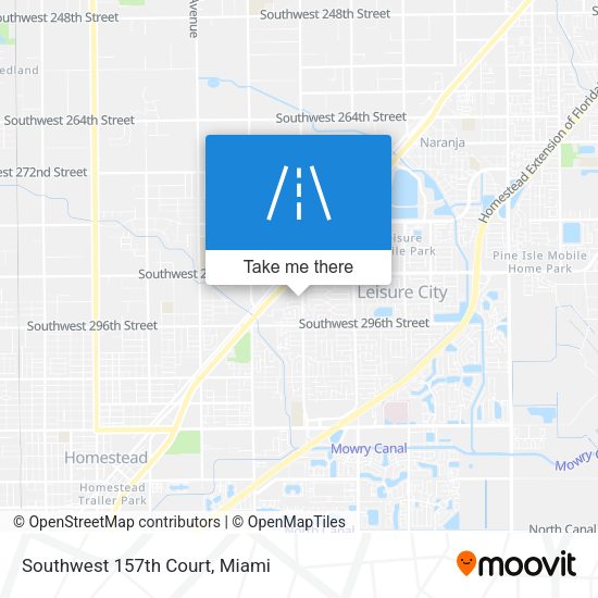 Southwest 157th Court map