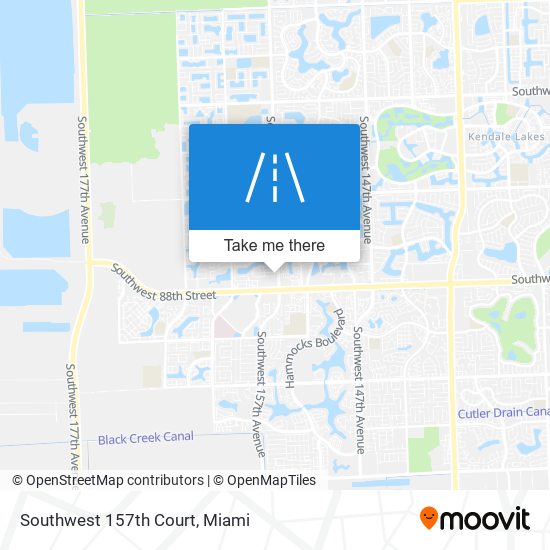 Southwest 157th Court map