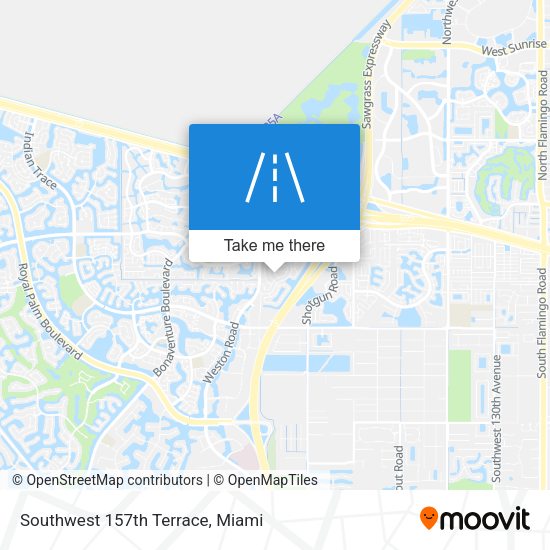Southwest 157th Terrace map