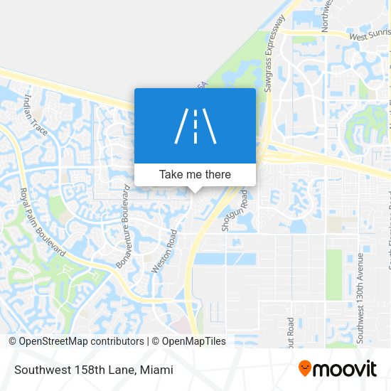 Southwest 158th Lane map