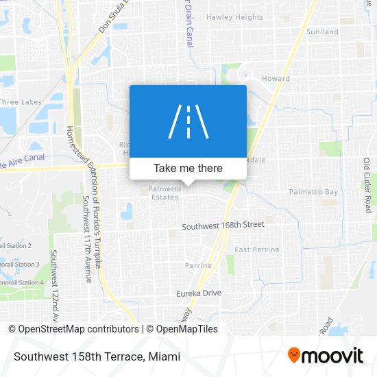 Southwest 158th Terrace map