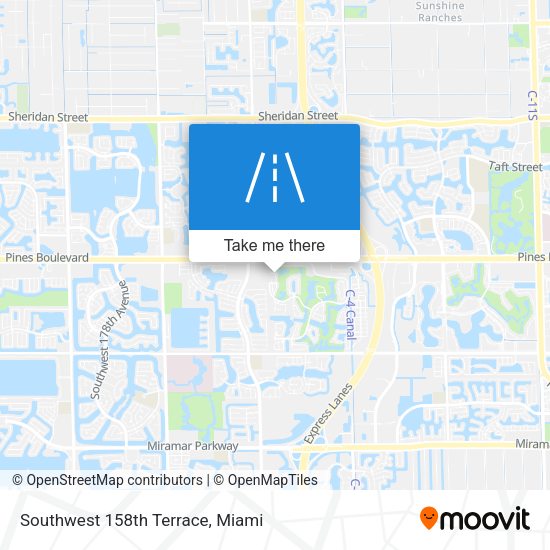 Southwest 158th Terrace map