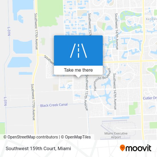 Southwest 159th Court map