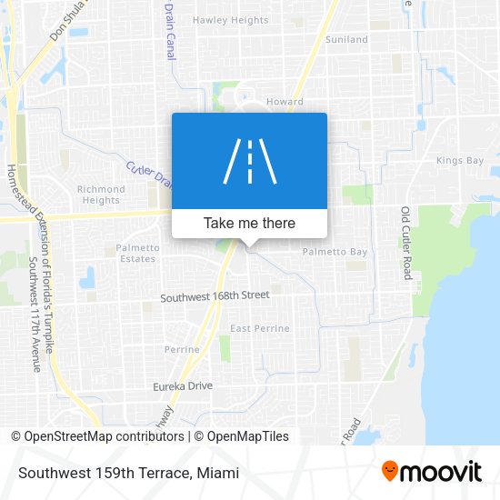 Southwest 159th Terrace map