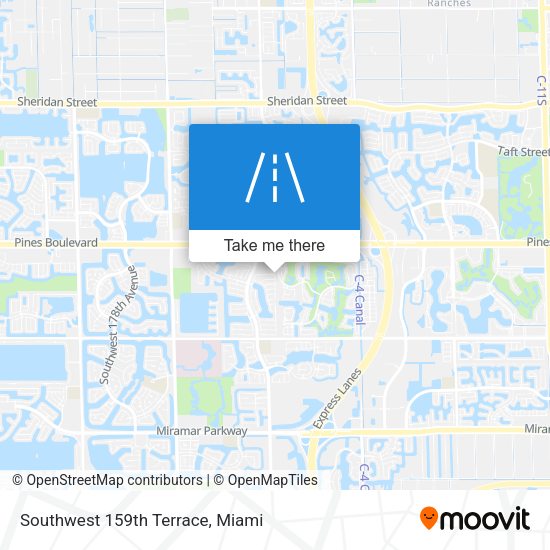 Southwest 159th Terrace map