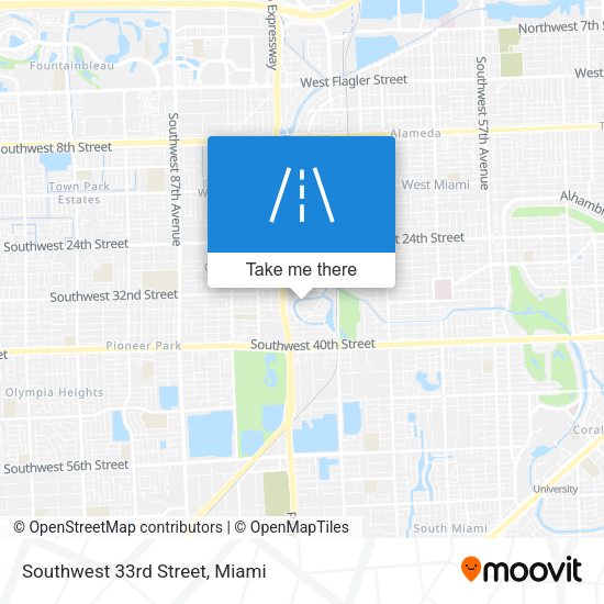 Southwest 33rd Street map